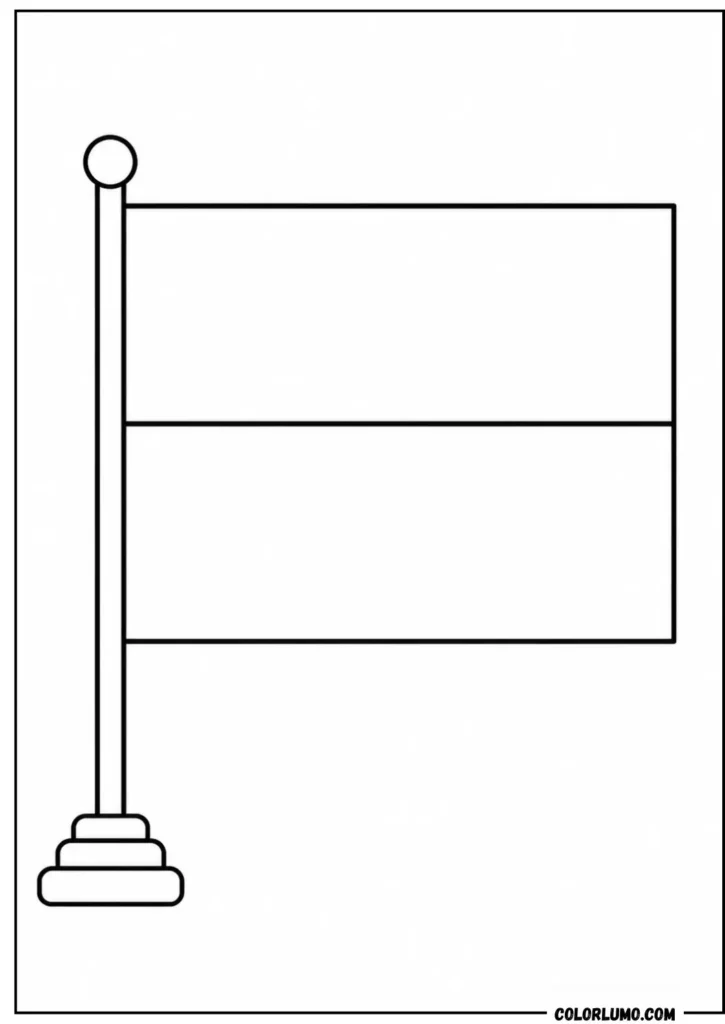 Monaco flag coloring page