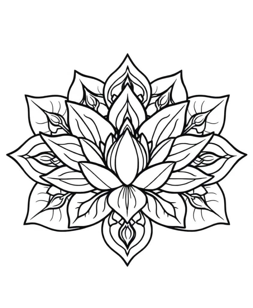 Rose flower mandala
