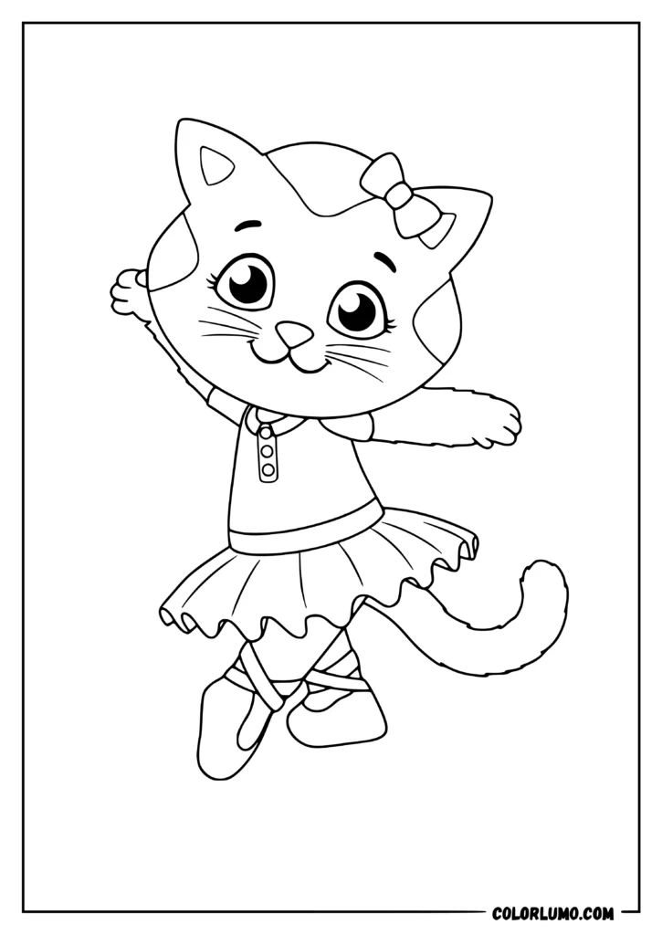 Ballet Katerina Kittycat coloring pages from daniel tiger neighborhood